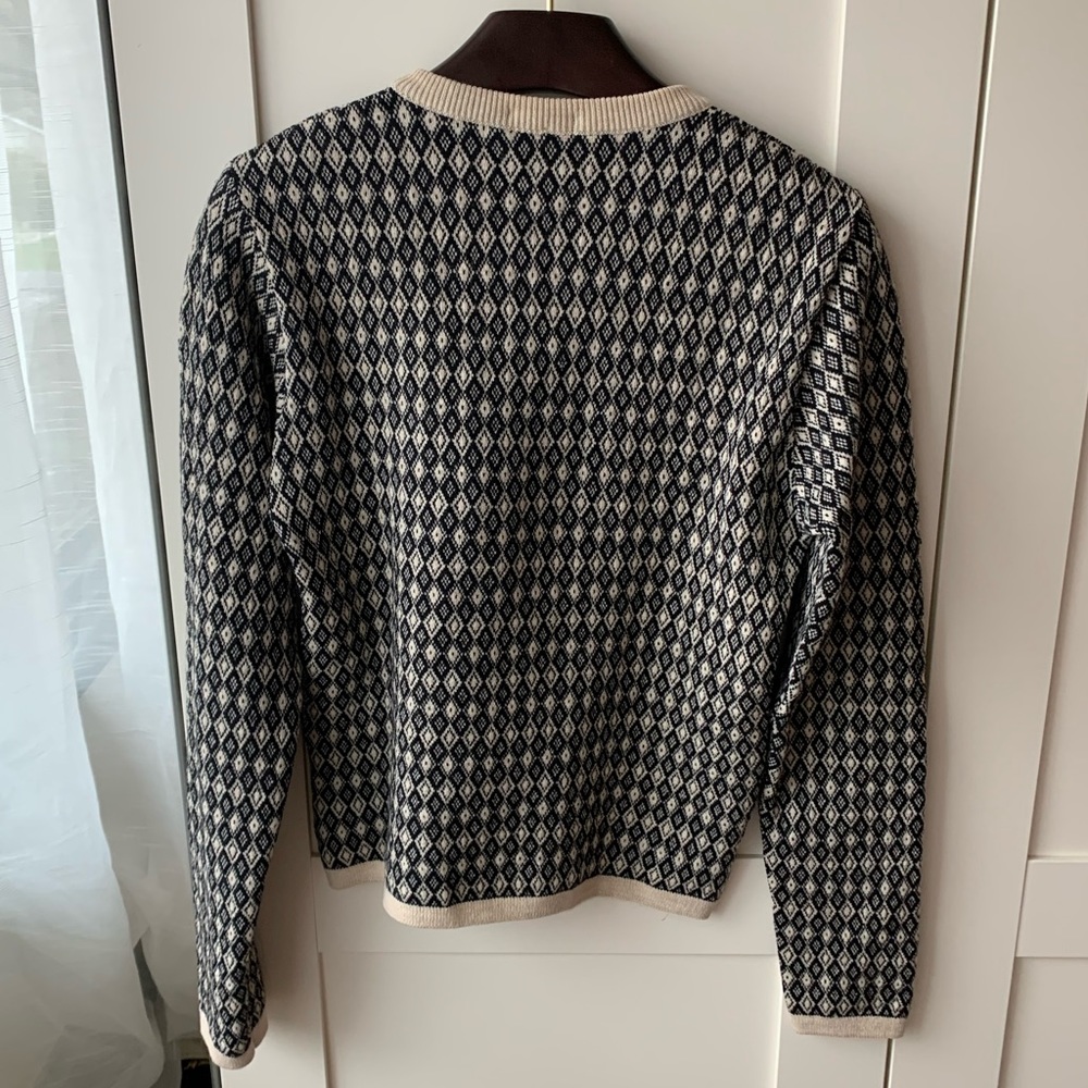 Women's Barneys New York stretchy Wool Blend vneck sweater sz S - Picture 2 of 7